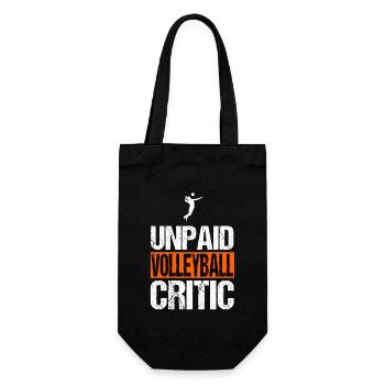 Unpaid Volleyball Critic Funny Sports Coach - Gift Bag for Bottles - black - Front