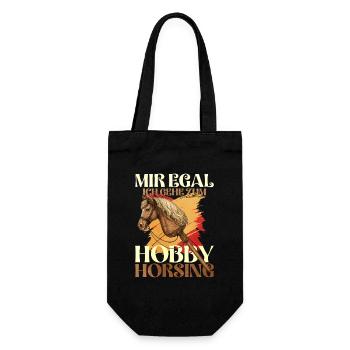 44 Mir Egal Ich Gehe Zum Hobby Horsing - Geschenkbeutel für Flaschen - Schwarz - Vorne