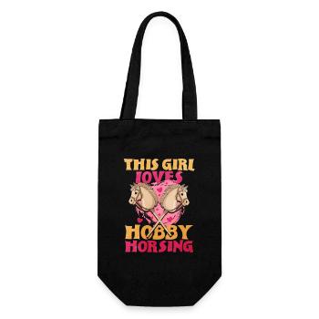 Cette fille adore le hobbyhorsing - Sac à bouteille - noir - Devant