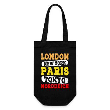 Vacances à la mer du Nord LONDRES NEW YORK PARIS TOKYO - Sac à bouteille - noir - Devant