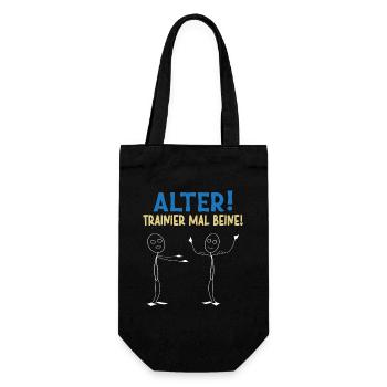 Stick Figure OLD TRAINER TIMES LEGS Drôle - Sac à bouteille - noir - Devant