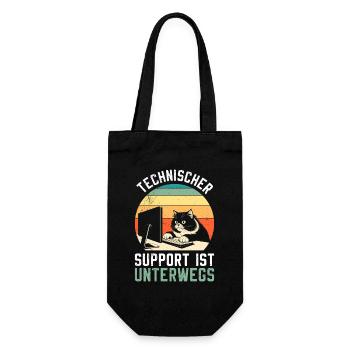 Computer TECHNICAL SUPPORT IS FUN ON THE GO - Gift Bag for Bottles - black - Front