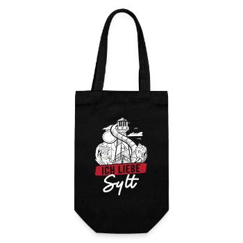 Vacances en mer du Nord J’ADORE SYLT Drôle - Sac à bouteille - noir - Devant