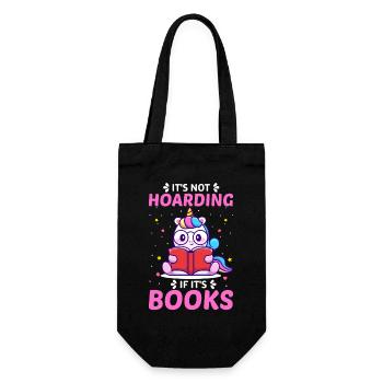 Lire, lire, licorne - Sac à bouteille - noir - Devant