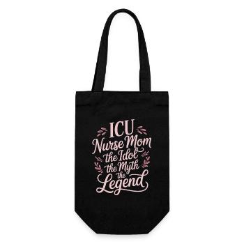 Infirmière en soins intensifs Maman L’idole Le mythe Infirmière diplômée - Sac à bouteille - noir - Devant