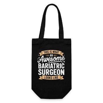 Bariatric Surgeon Look – Awesome - Gift Bag for Bottles - black - Front