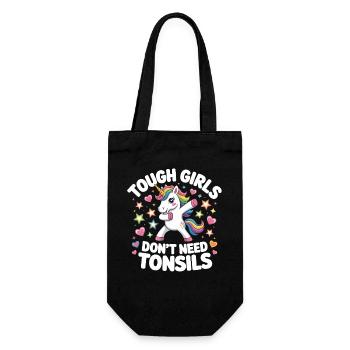 Unicornen Dance: Strong Girls Without Tonsils - Gift Bag for Bottles - black - Front