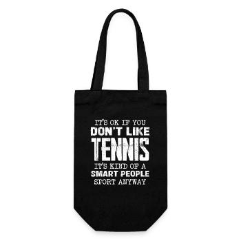 Le dicton du tennis : déclaration sportive intelligente - Sac à bouteille - noir - Devant