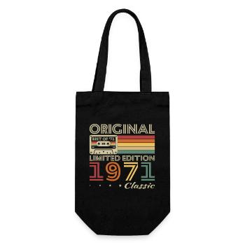 1971 Vintage Rétro Cadeau D’anniversaire - Sac à bouteille - noir - Devant