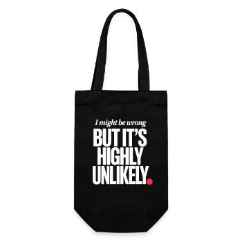 Might Be Wrong But Highly Unlikely Besserwisser - Geschenkbeutel für Flaschen - Schwarz - Vorne