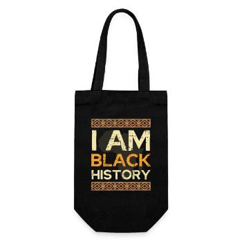 I Am Black History - Geschenkbeutel für Flaschen - Schwarz - Vorne