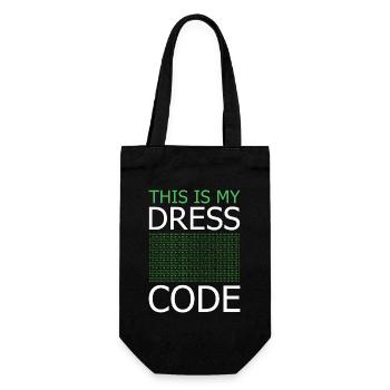 This is my Dress Code – Code Grün - Geschenkbeutel für Flaschen - Schwarz - Vorne