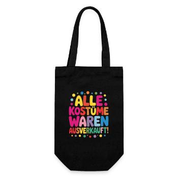 Karneval Kostüm Alle Kostüme waren ausverkauft - Geschenkbeutel für Flaschen - Schwarz - Vorne