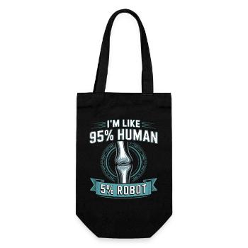 95 % humains, 5 % robots - Sac à bouteille - noir - Devant