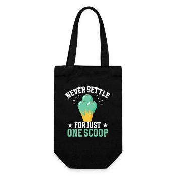 Mint Chocolate Chip Cream Scoop Fresh Mint - Gift Bag for Bottles - black - Front