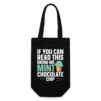 Mint Cream Lover Dessert Fresh Mint Chocolate - Gift Bag for Bottles - black - Front