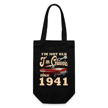 Classic car built in 1941 born in 1941 - Gift Bag for Bottles - black - Front