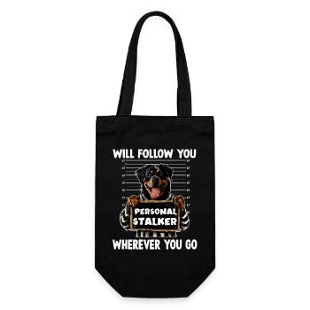 Dog Sayings Dog Owner Gift Dog Walk Rotti - Gift Bag for Bottles - black - Front