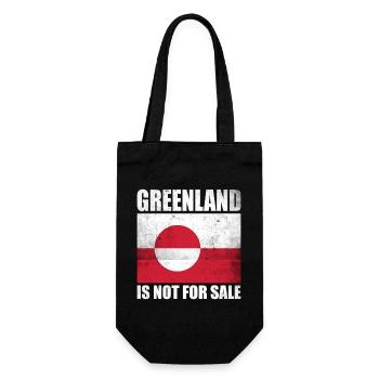 Greenland Is Not For Sale Shirt - Geschenkbeutel für Flaschen - Schwarz - Vorne