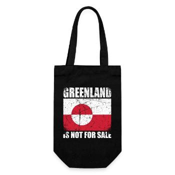 Greenland Is Not For Sale - Geschenkbeutel für Flaschen - Schwarz - Vorne