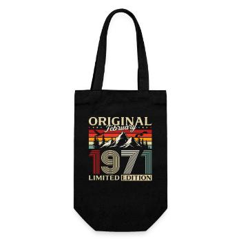 55e anniversaire février 1971 Millésime - Sac à bouteille - noir - Devant