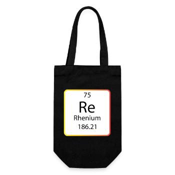 Rhenium Chemistry Periodic Table - Gift Bag for Bottles - black - Front