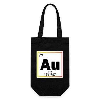 Au Gold Chemistry Periodic Table - Gift Bag for Bottles - black - Front