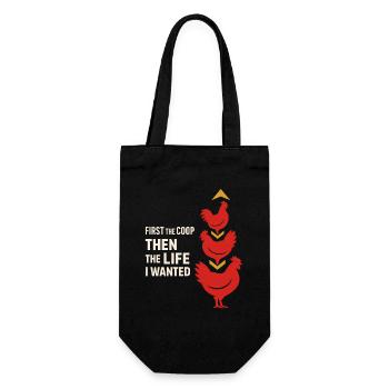 Chickens In The Garden Lifestyle Chicken - Gift Bag for Bottles - black - Front
