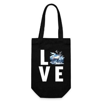Reindeer Reindeer - Gift Bag for Bottles - black - Front