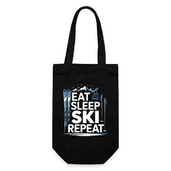 Eat Sleep Ski Repeat - Gift Bag for Bottles - black - Front