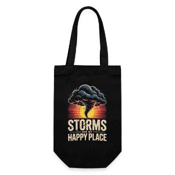 Storms Are My Happy Place - Gift Bag for Bottles - black - Front