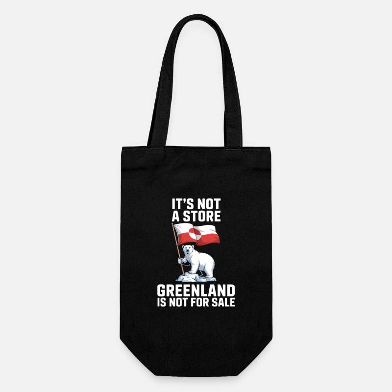 Le Groenland n’est pas à vendre - Sac à bouteille - noir