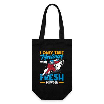Snowboarden Snowboardtreffen Sessellift - Geschenkbeutel für Flaschen - Schwarz - Vorne