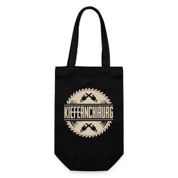 Holzfäller Kiefernchirurg - Geschenkbeutel für Flaschen - Schwarz - Vorne