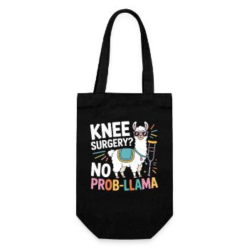 Knee Surgery? No Prob Lama - Gift Bag for Bottles - black - Front