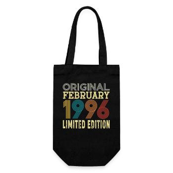 Original February 1996 30 Years 30th Anniversary - Gift Bag for Bottles - black - Front