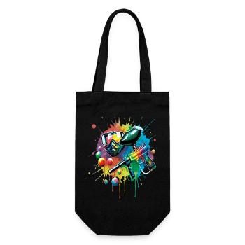 Paintball - Illustration splash art marker masque - Sac à bouteille - noir - Devant