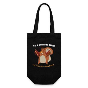 Winged Squirrel Saying - Gift Bag for Bottles - black - Front