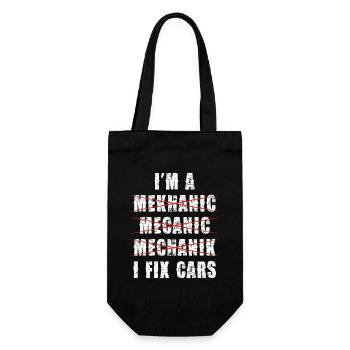Humour de mécanicien de voitures Je répare - Sac à bouteille - noir - Devant