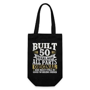 Retro 50 Years of Genuine Parts - Gift Bag for Bottles - black - Front
