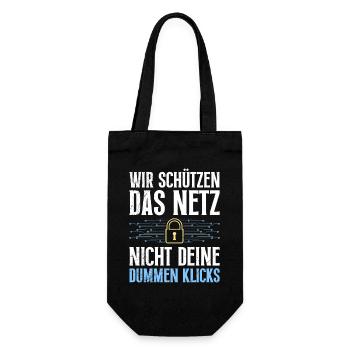 Computer Science WE PROTECT THE WEB, NOT YOURS - Gift Bag for Bottles - black - Front