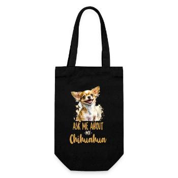 Chihuahua Chihuahueño Ask Me About - Gift Bag for Bottles - black - Front
