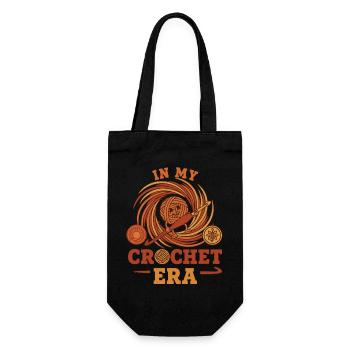 À l’époque du crochet, fil drôle d’amoureux du crochet - Sac à bouteille - noir - Devant