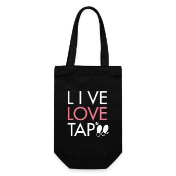 Live Love Tap Dance - Geschenkbeutel für Flaschen - Schwarz - Vorne