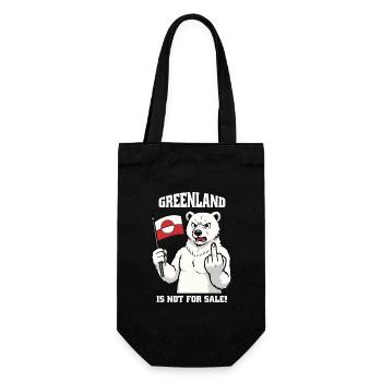 Greenland Is Not For Sale - Geschenkbeutel für Flaschen - Schwarz - Vorne