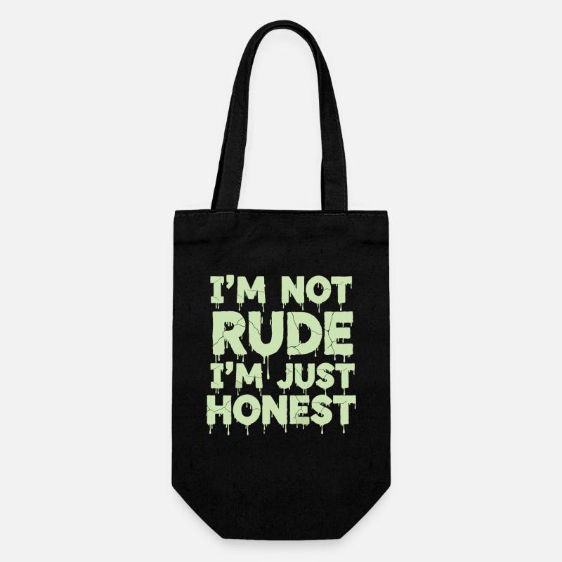 I'm Not Rude I'm Just Honest - Geschenkbeutel für Flaschen - Schwarz