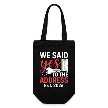 We Said Yes to The Address 2026 - Geschenkbeutel für Flaschen - Schwarz - Vorne