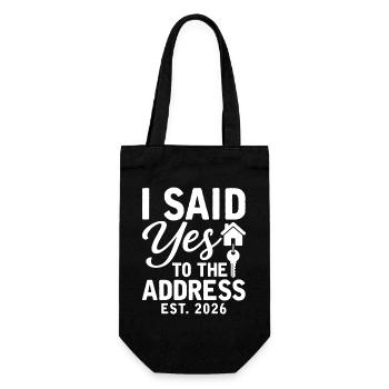 I Said Yes To The Address Est. 2026 - Sac à bouteille - noir - Devant