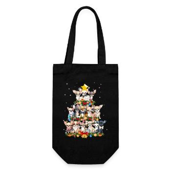 Chihuahua Chihuahueño Christmas - Gift Bag for Bottles - black - Front