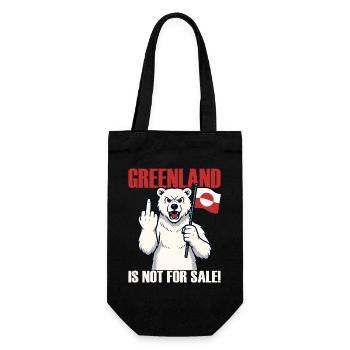 Greenland Is Not For Sale - Geschenkbeutel für Flaschen - Schwarz - Vorne